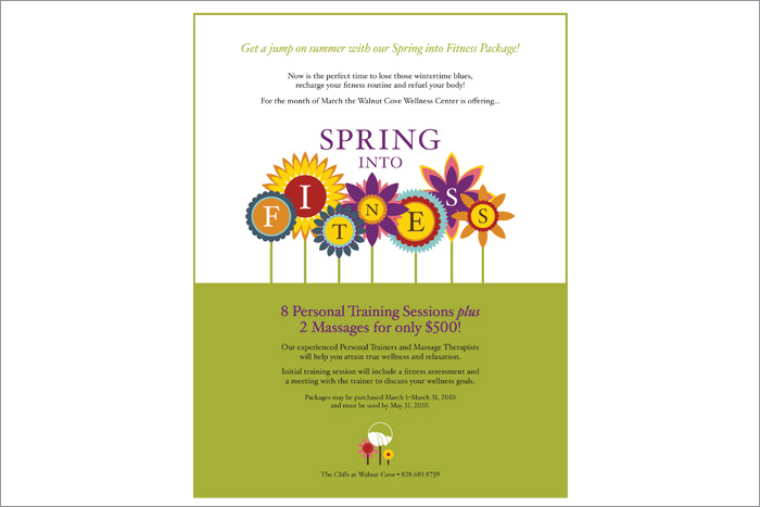 event flyers for real estate clubs by jeanna walls at coroflot com spring into fitness flyer