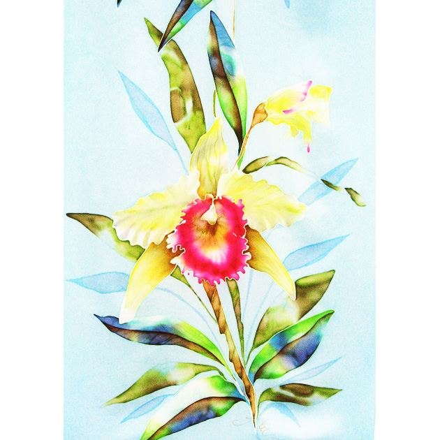 orchids on silk by julie jennings at