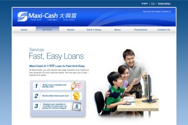 Web Design: Maxi-Cash 