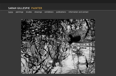 Website design for Sarah Gillespie