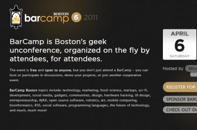 barcamp boston event page