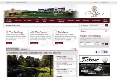 peformax for De Zalze Golf Club cms