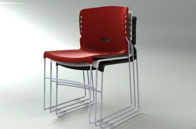 Task Chair modeled in Pro/ENGINEER and rendered in Rhino.