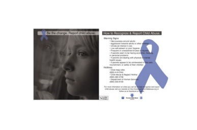 Prevent Child Abuse Table Tent