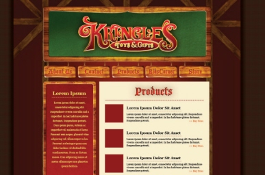 Kringle's Toys & Gifts Website Design