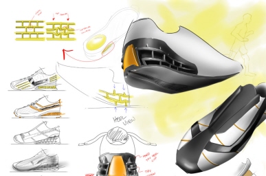 cushioning system for running