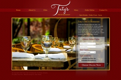 Tuty's Deli - Web Design