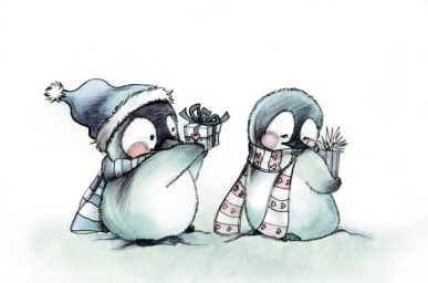 Christmas Greeting Card - Penguins
