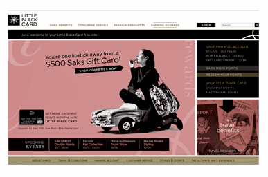 microsite home page: SAKS.COM