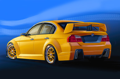 Design Illustration for Magazine -BMW 330i