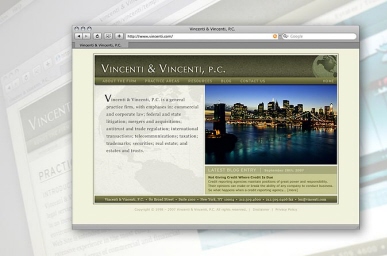 Vincenti & Vincenti, P.C. Web Site