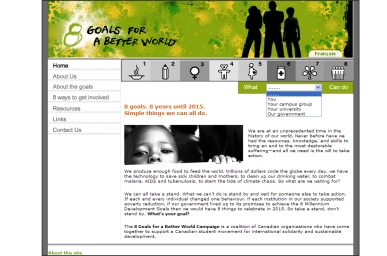 8Goals.ca - The United Nations Millenium Development Goals