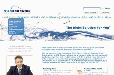 Zeller Corporation Website