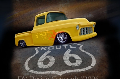 Custom Hot Rod 55 Chevy truck