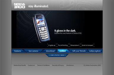 nokia 3100 microsite