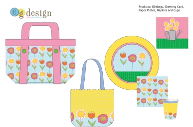 Spring Bright Floral Concepts for Giftbag & Tabletop