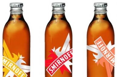 Smirnoff Raw Tea Packaging