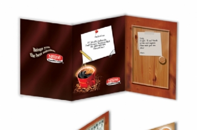 POP UP LEAFLET FOR NESCAFE HOT DISPENSER