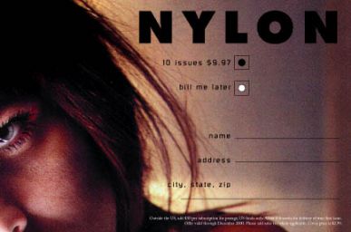 Proposed Blow-In Card for Nylon Magazine, 2000