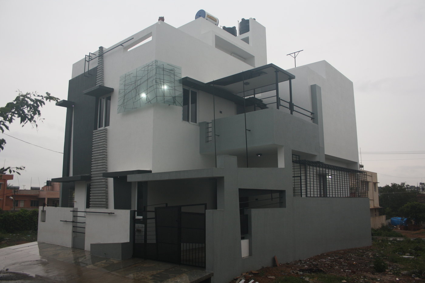 House Designs Bangalore - Front Elevation by Ashwin Architects at