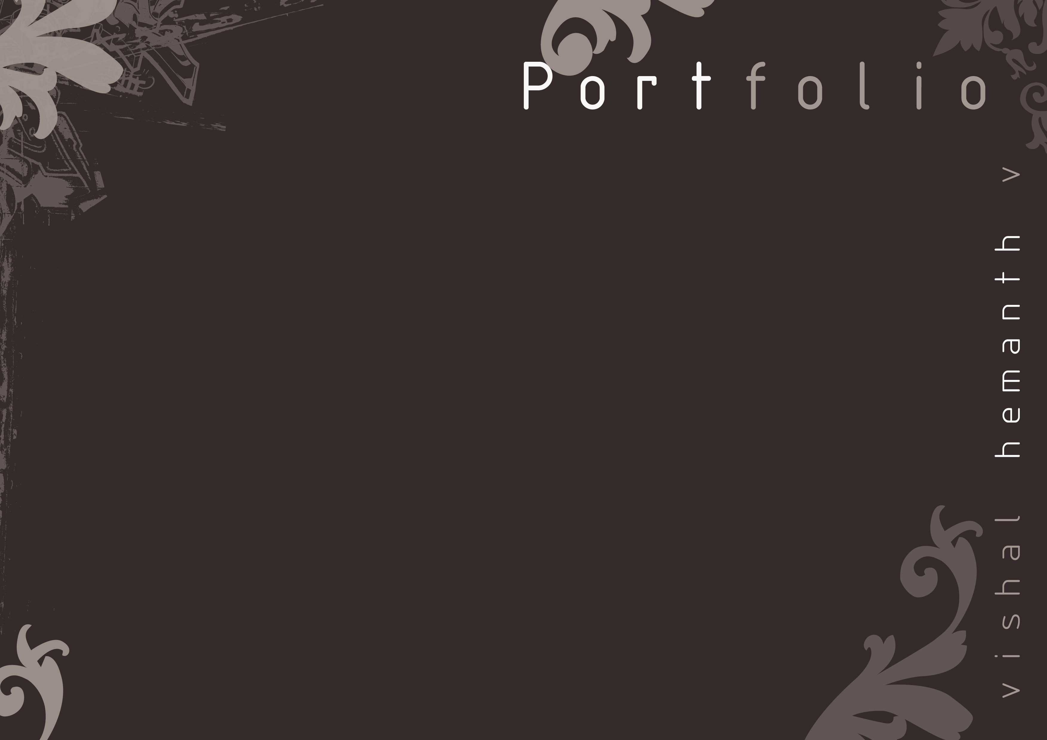 cover page design for portfolio