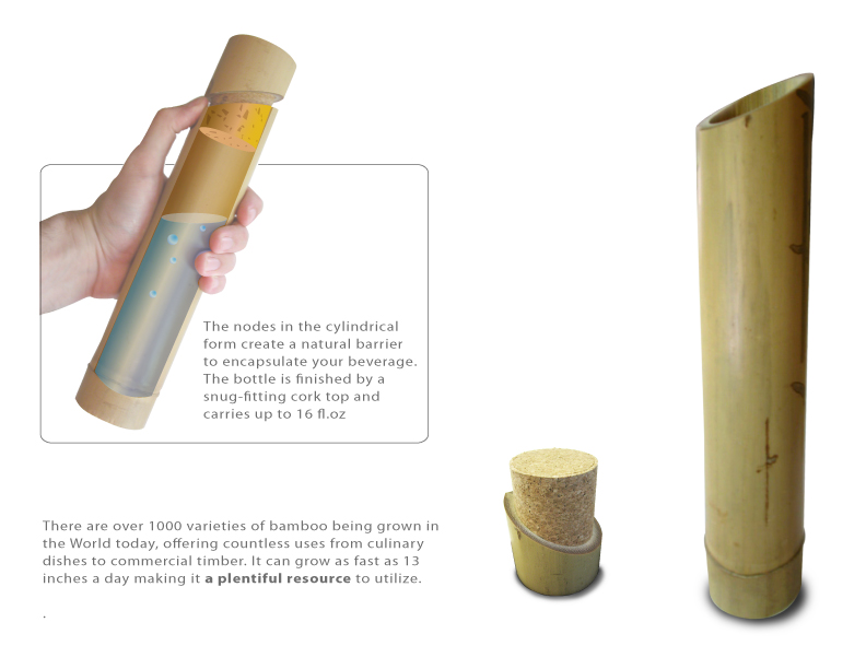 Bamboo Water Bottle by Theo Aldridge at