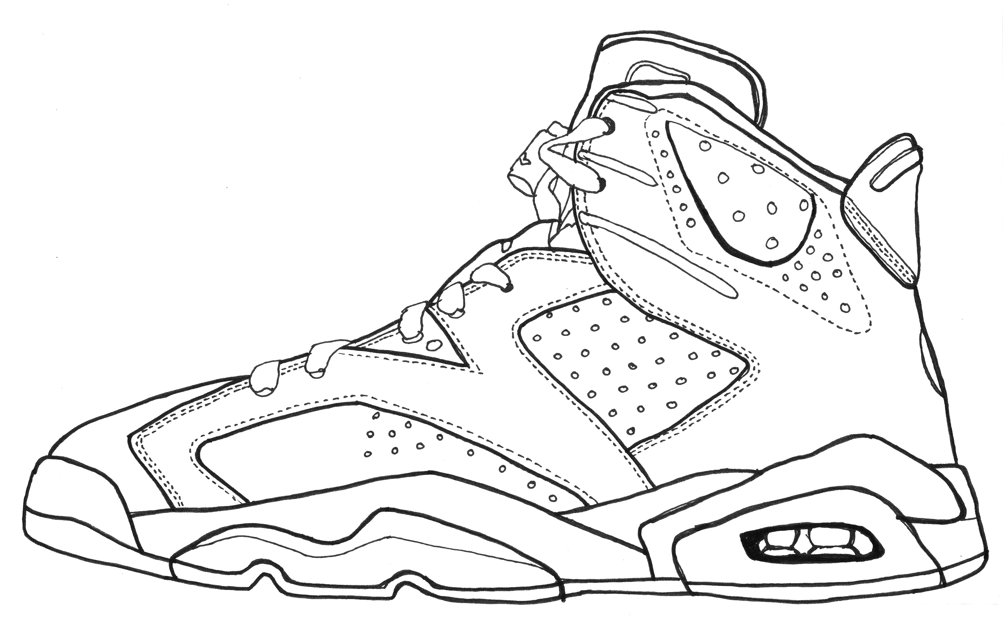 jordan 5 sketch