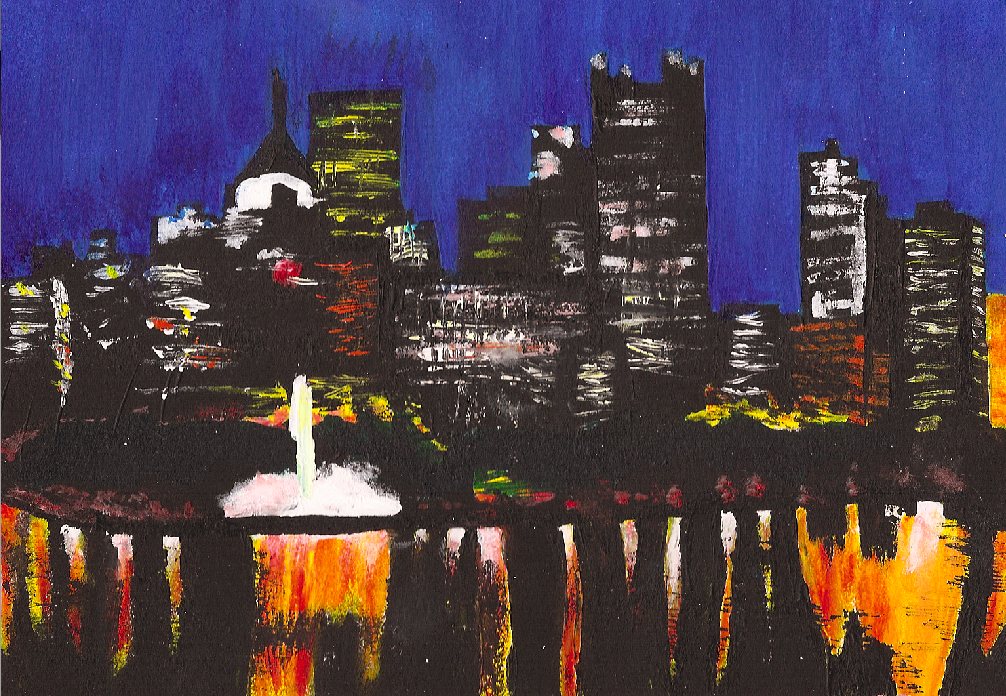 Painting of Pittsburgh by Rachel Blanchard at Coroflot