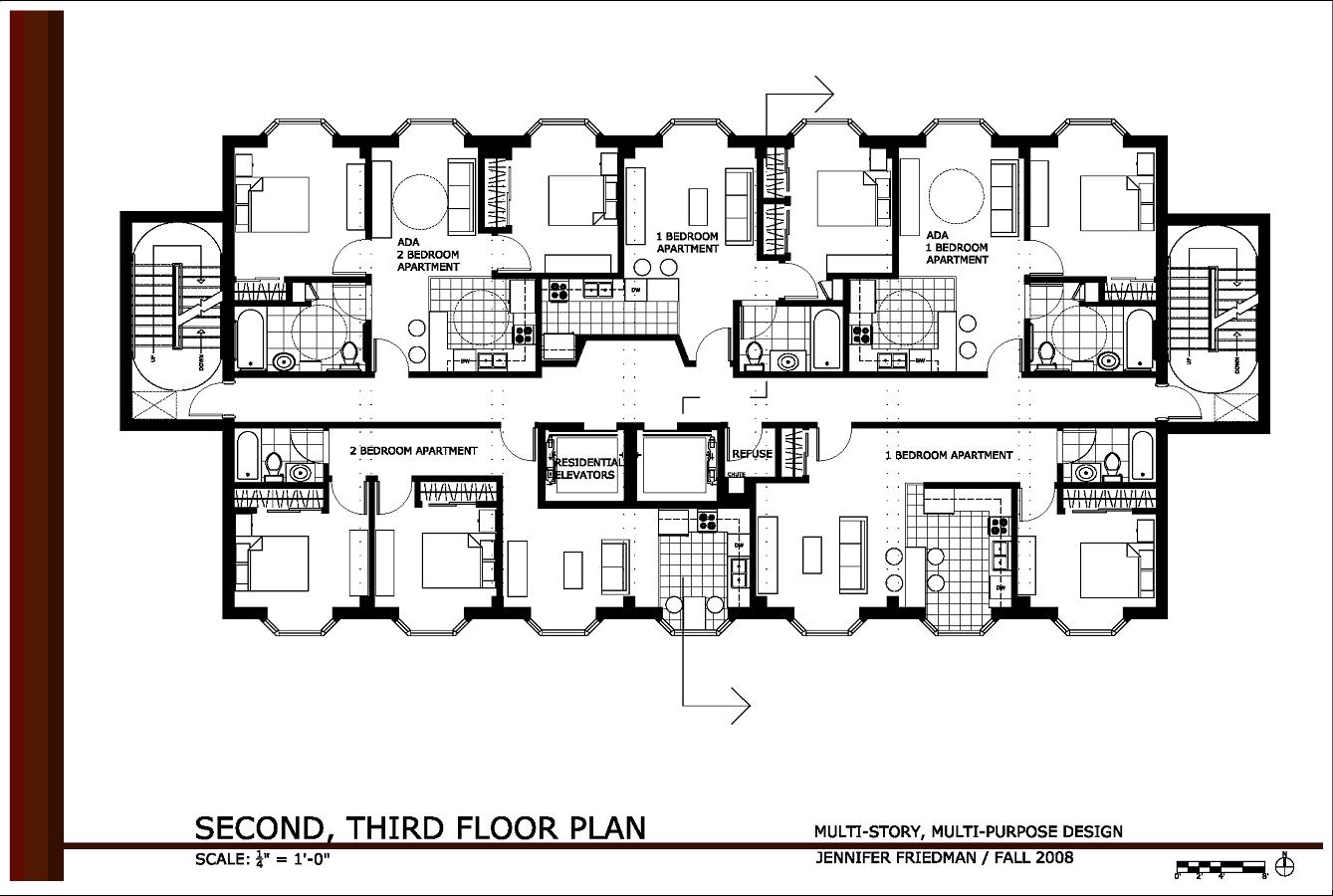 Multi-Story Multi-Purpose Design by Jennifer Friedman at Coroflot.com