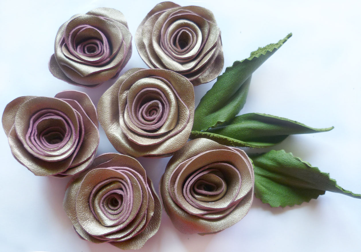 Leather Flowers R n D by Divya N at
