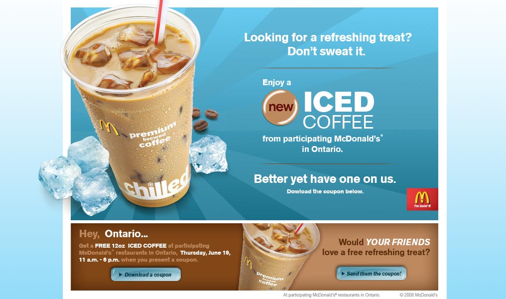 McDonalds Iced Coffee Promotion by Kendra Grudnik at