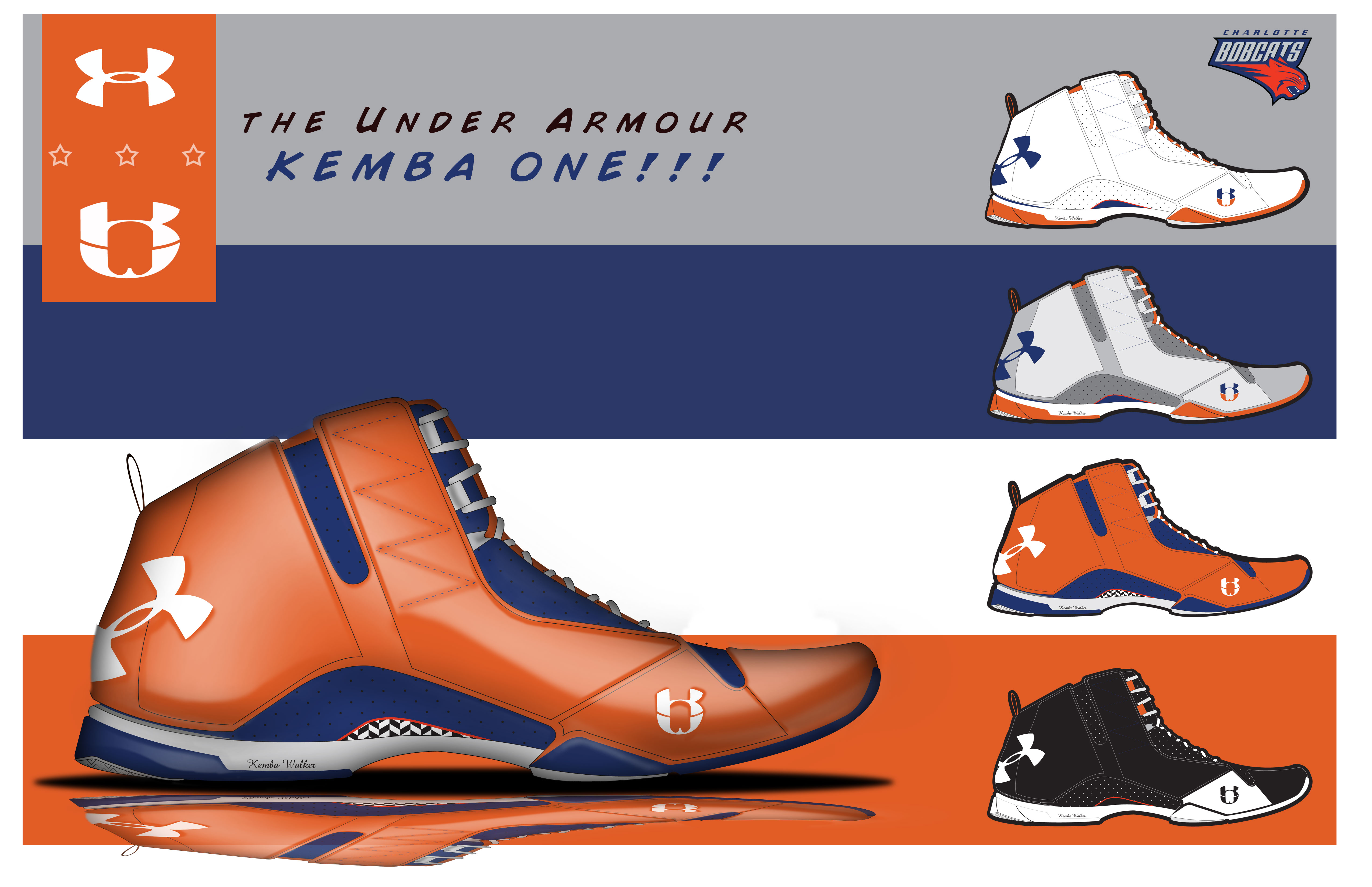 UA Kemba One - Kemba Walker signature shoe from Under Armour. Inspired by Kemba's game and bridge architecture from The Bronx