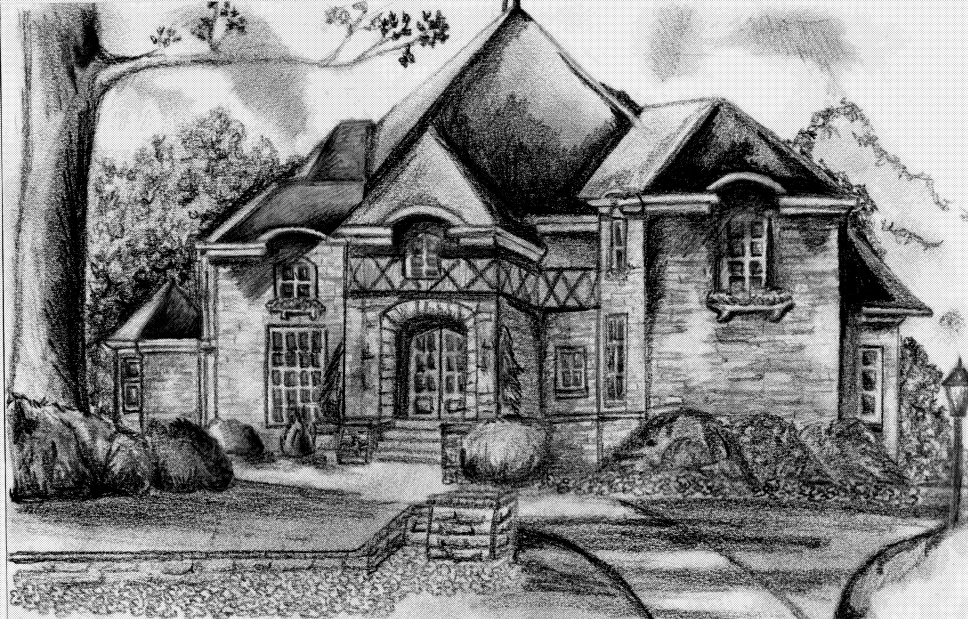 unique dream house sketch