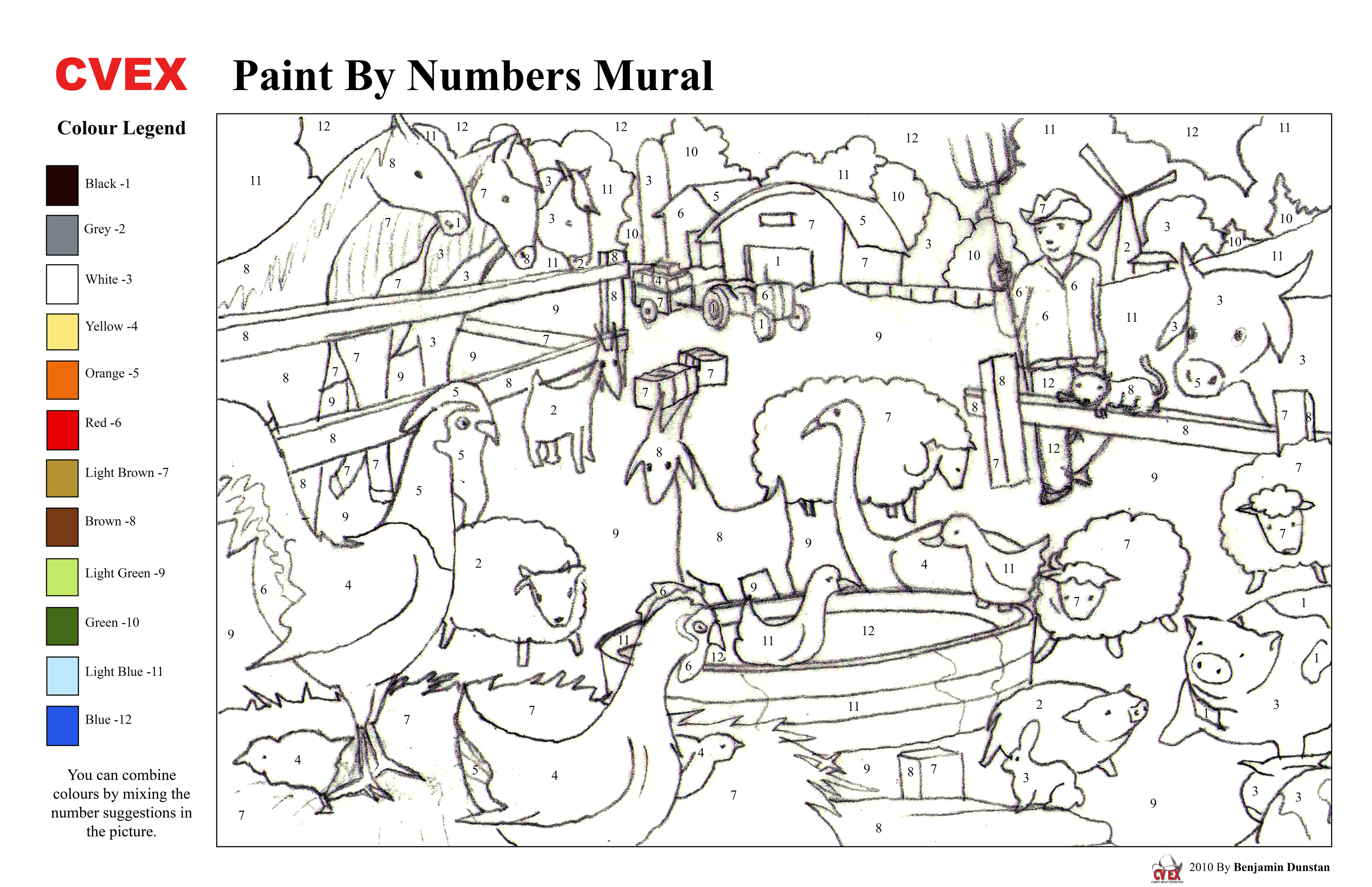 paint by number coloring pages - photo #15