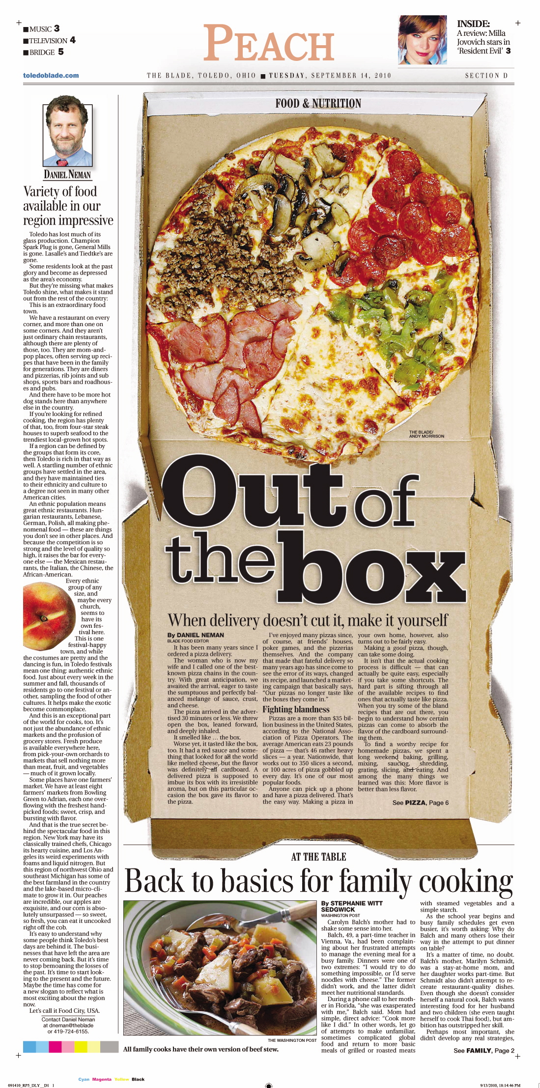 Food Newspaper Design