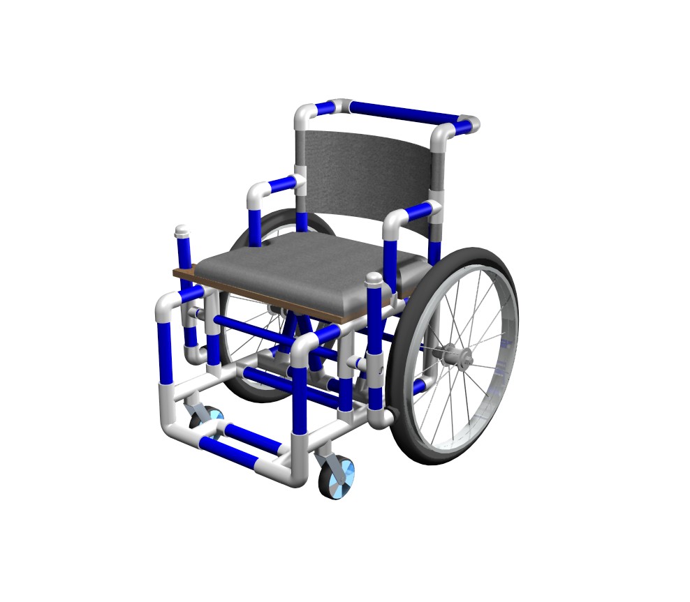 PVC Pipe Wheelchair by Juan Esteban Velez at