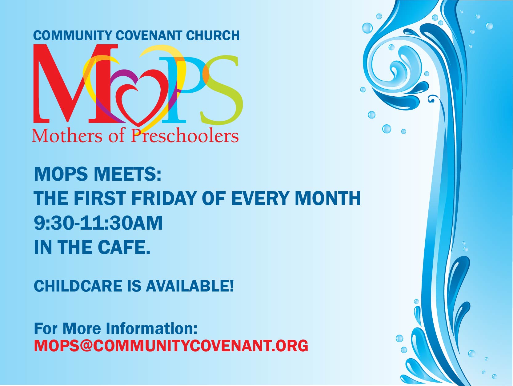 MOPS Mothers of Preschoolers by Pamela Salisbury at