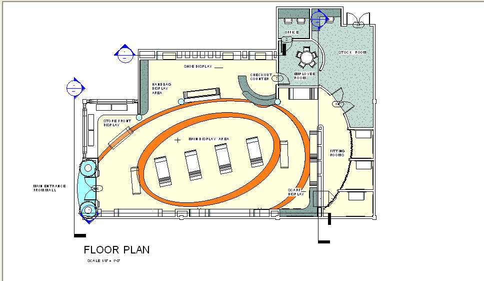 Retail Boutique DesignRevit Project by Jessica Scofield at