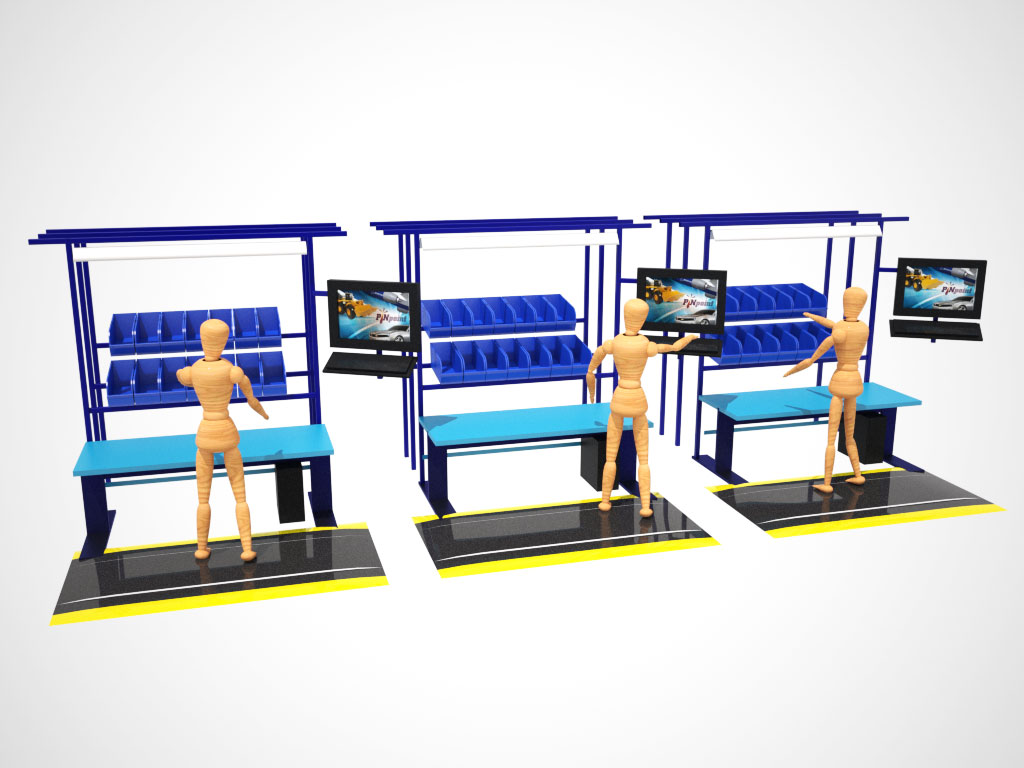 Work benches animation work completed for the tool house a tool company in new berlin wi this is for marketing materials print and online