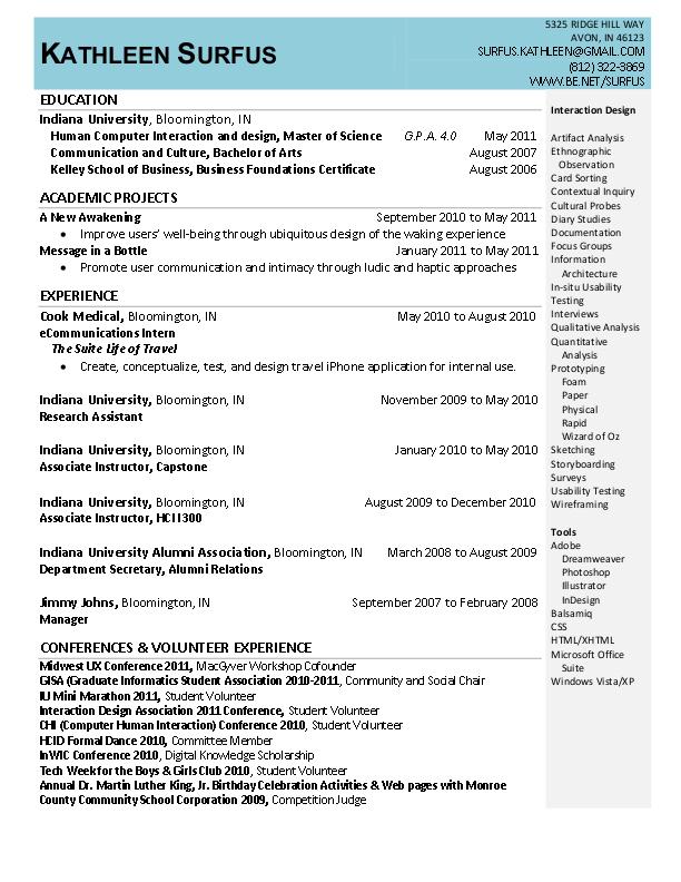 interaction designer resumes