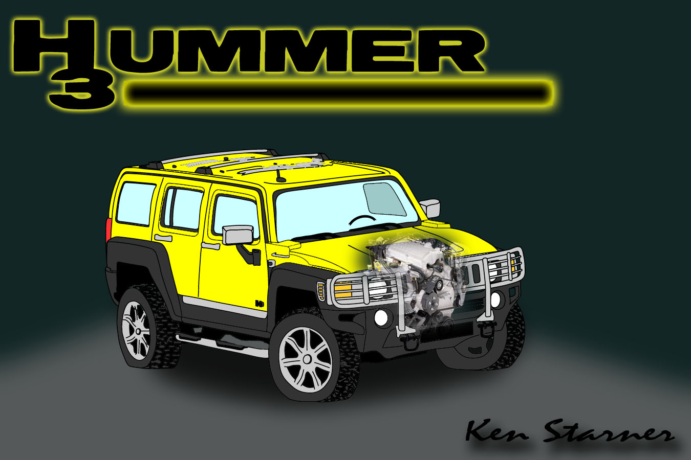 Hummer Line Drawings by Starner at