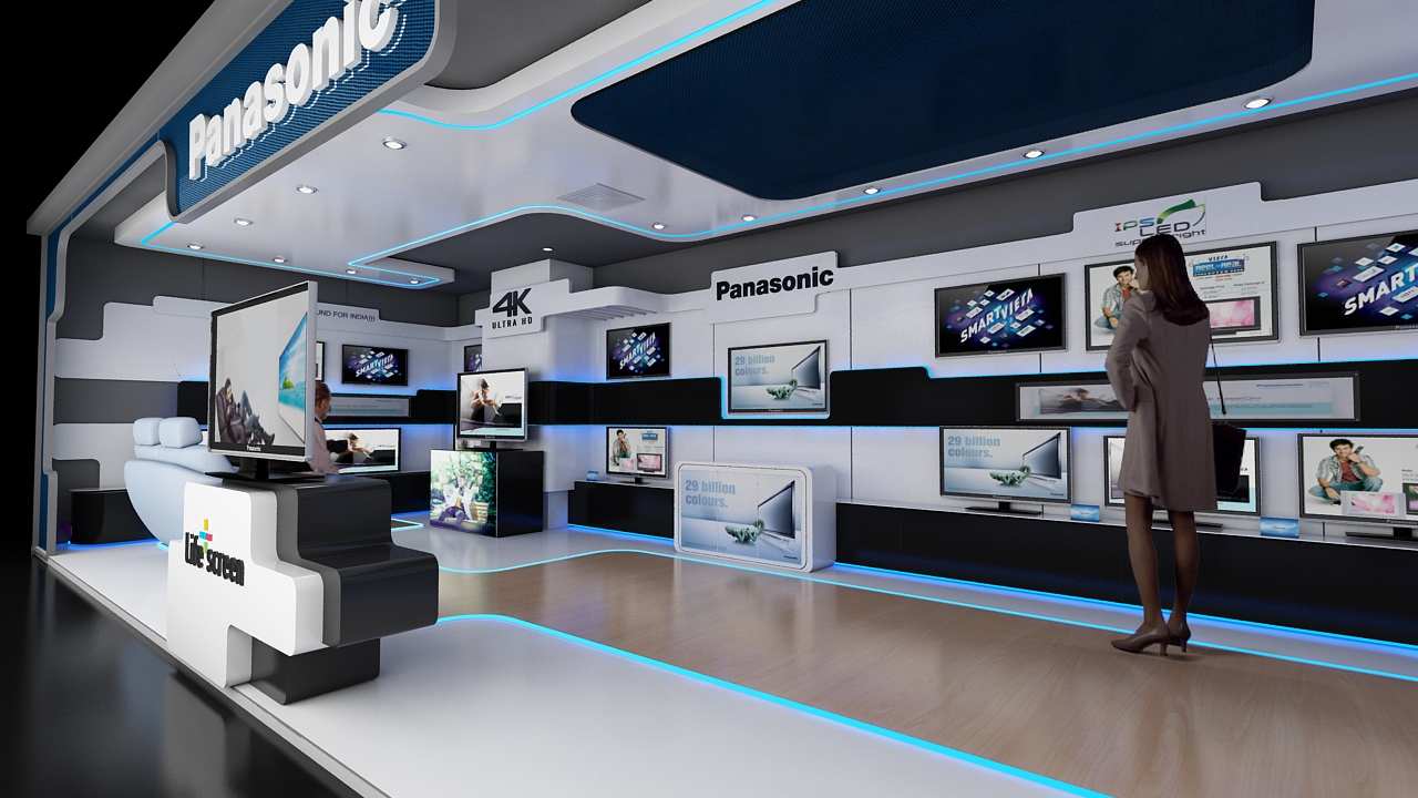 panasonic tv showroom by Rajan Priyadarshi at