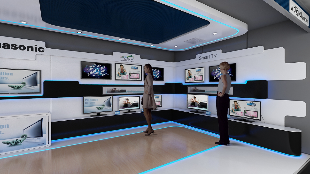 panasonic tv showroom by Rajan Priyadarshi at