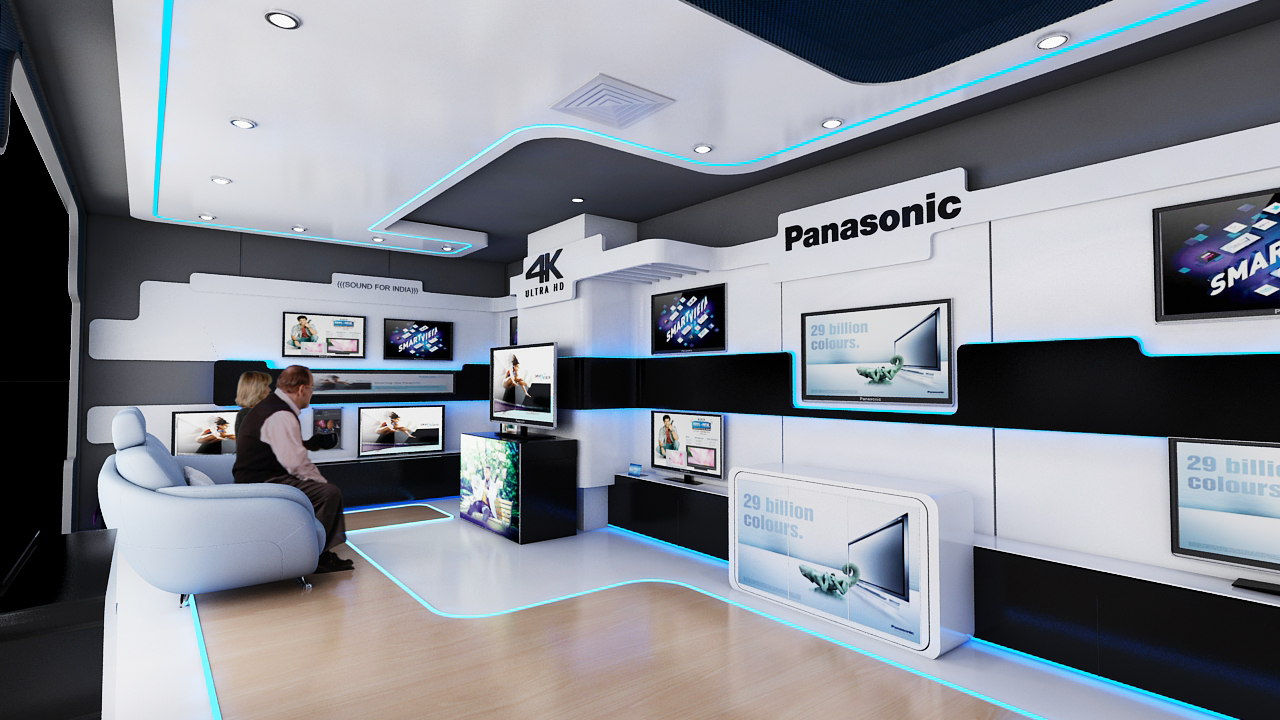 panasonic tv showroom by Rajan Priyadarshi at