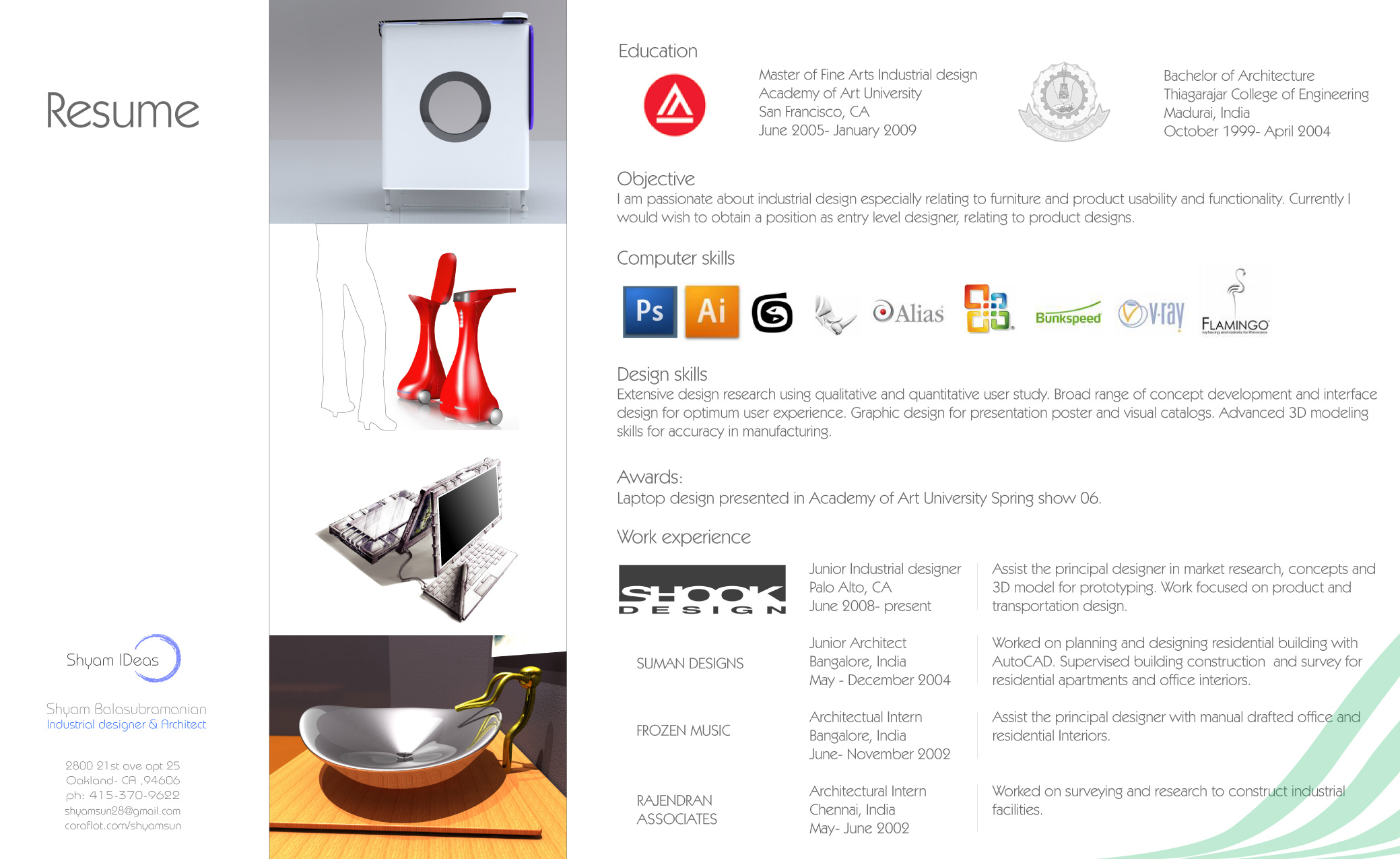 industrial designer resumes