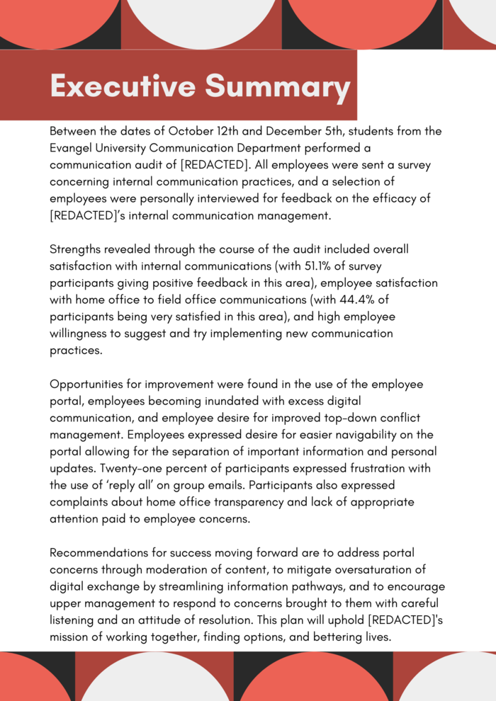 Communication Audit Presentation Materials By Kahlan Foland Hollinger