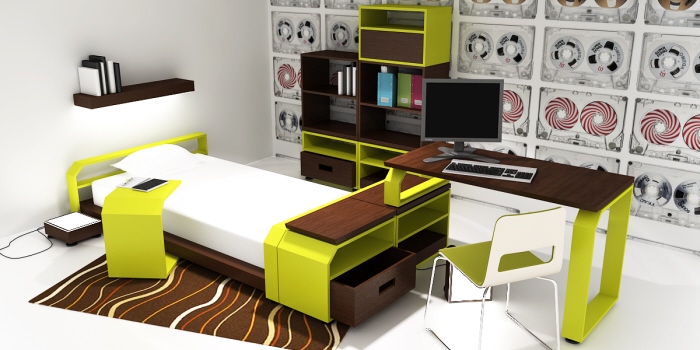 Recamara set oficina en casa by Israel Rodríguez at Coroflot.com