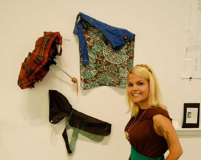 Upcycled Umbrella Dog Rain Coat by Recycling Zychal by Taryn Zychal at