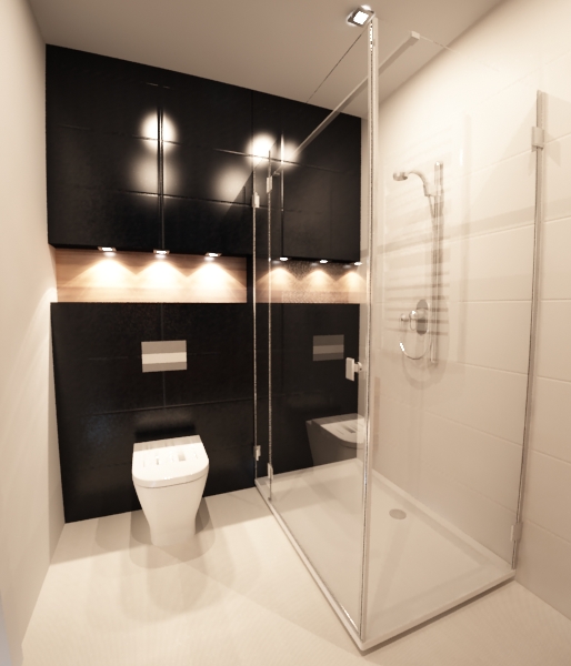 Guest Bathroom in Czeszów, Poland by Magdalena Szulc at