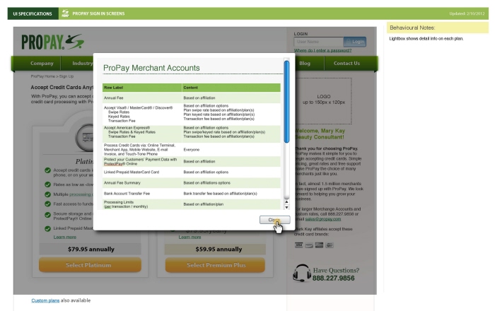 ProPay Registration Dashboard by Christian Larsen at Coroflot.com